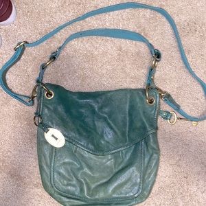 Fossil crossbody bag turquoise color